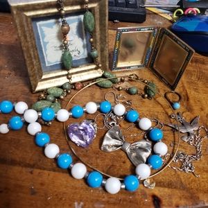 Estate Jewelry Lot HUGE Heart Ring Bow Tie Mudd Watch